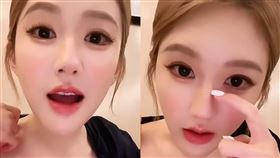 ▲趙露思倍質疑整鼻子，氣炸直播嗆「鼻子動了我出門被車撞死」。（圖／翻攝自微博）