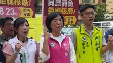 力拚罷免羅明才 　綠營陪罷團赴安坑掃街