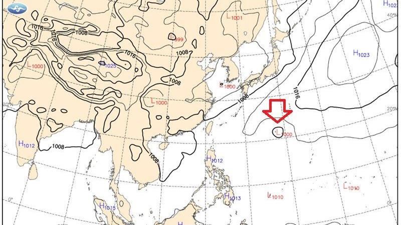 鄭明典一圖曝：硬擠在高壓內的楊柳颱風
