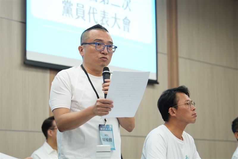 針對2026年議員選舉，周榆修表示，民眾黨會以一區一席為原則。（圖／民眾黨提供）