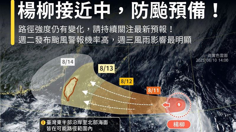 威脅不低！颱風這樣走　東、南部首當其衝