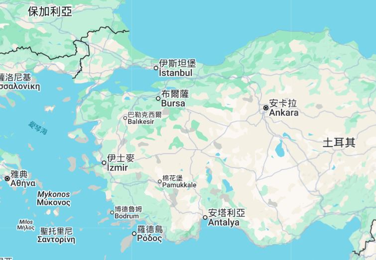 土耳其巴力克塞省（Balikesir）發生規模6.1地震。（圖／翻攝自google map）