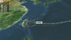 ▲今（11）日凌晨2時各國模擬預測路徑。（圖／翻攝自NCDR）

