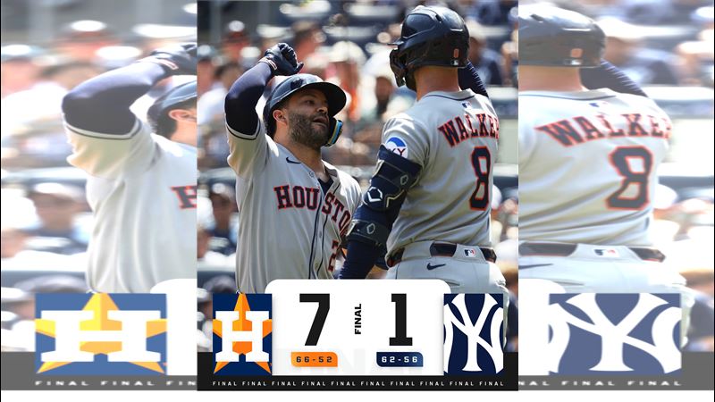 洋基11日1:7不敵太空人。(圖/翻攝自MLB X)