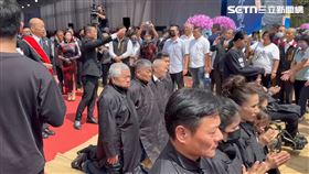 顏懷公祭，顏清標，致詞當場落淚，「爸爸在天之靈會保佑大家」，政商人士到場(圖/翻攝畫面)