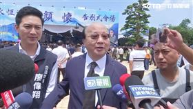 ▲胡志強出席顏清標父親公祭，接受媒體訪問。（圖／翻攝畫面）