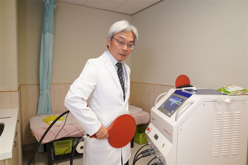 透過熱治療以及化學治療，腫瘤縮小了。（圖／中醫大新竹附醫提供）
