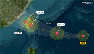 楊柳將成中颱12縣市戒備　12小時強風大雨