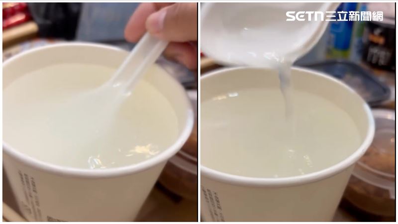 網友PO文反應買了2碗清粥如洗米水，意外在留言處釣出其他苦主：「＋1」。（圖／網友_yiren.1225授權提供）