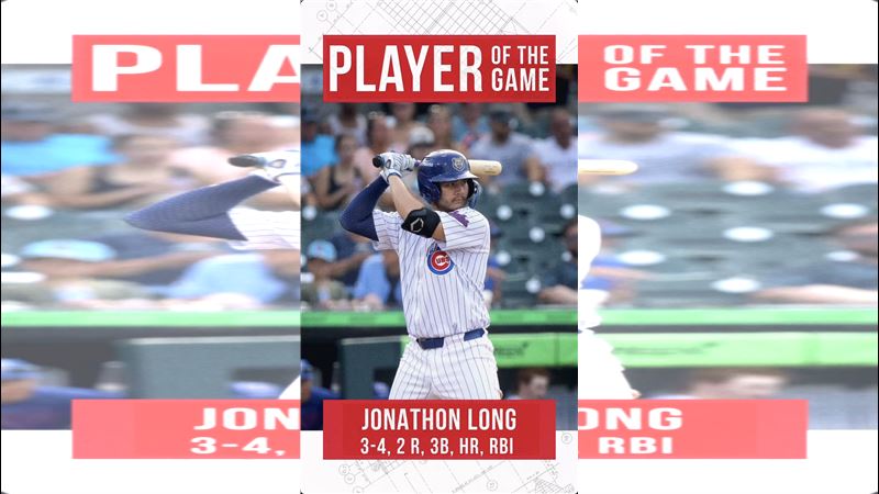 「龍仔」隆恩（Jonathon Long）11日在3A只差二壘安打就締造完全打擊。（圖／翻攝自IG Iowa Cubs）