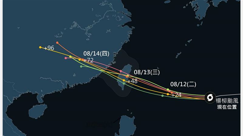 楊柳持續增強直撲這1地　粉專曝各國路徑