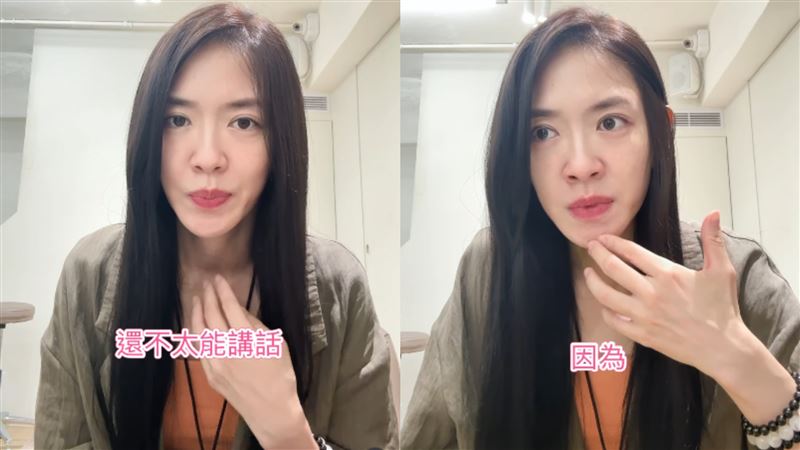 手術血塊阻塞險窒息　楊千霈首露面哭了