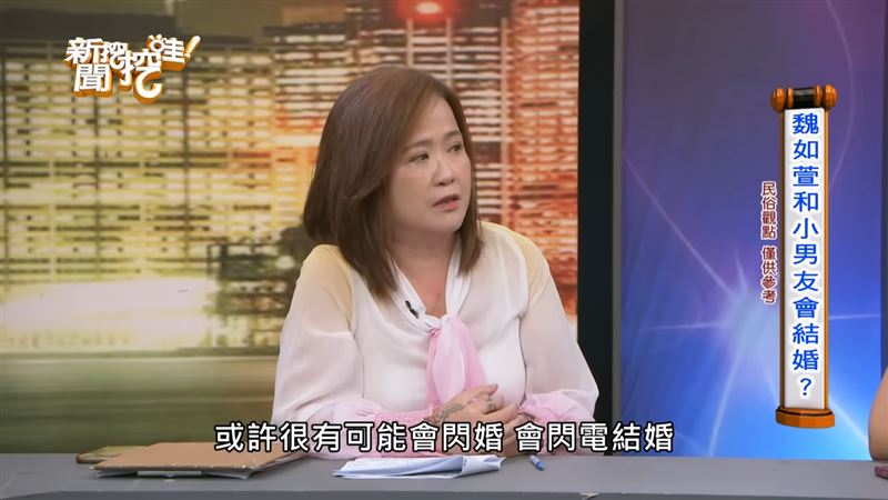 篠安談及魏如萱與Ian閃婚可能性。（圖／翻攝自《新聞挖挖哇！》YouTube）