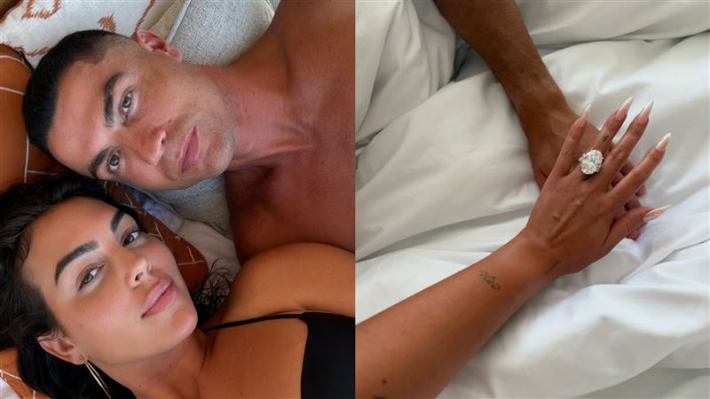 C羅求婚了!女友曬鴿子蛋鑽戒 櫃姐變鳳凰