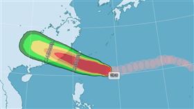 楊柳颱風08/12　08:00。（圖／翻攝自中央氣象署）