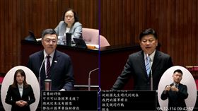 ▲傅崐萁質詢時又提賴清德，卓榮泰強調，總統主動指示協助災區。（圖／翻攝畫面）