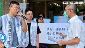 ▲台鐵產業工會秘書長朱智宇與台鐵北區營運處臺北運務段副段長黃智郁。（圖／記者李育道攝影）