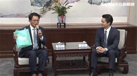  ▲民眾黨主席黃國昌率台北市議會民眾黨團拜會市府。（圖／翻攝畫面）