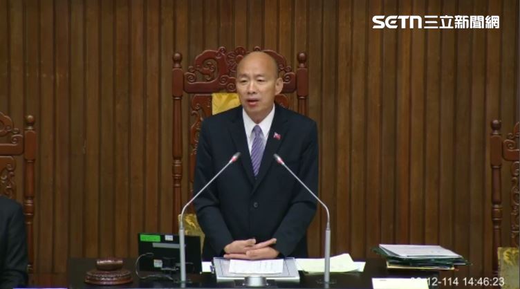 立法院今（26）日下午進行「丹娜絲颱風及七二八豪雨災後復原重建特別預算案」編製經過專案報告，立法院長韓國瑜又對議場內只有兩名立委有意見。（圖／資料照）