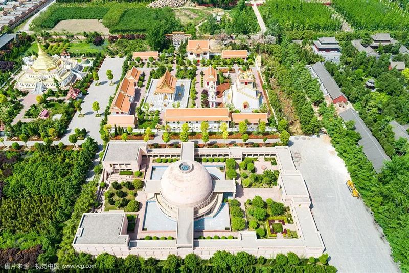 白馬寺俯瞰圖。(圖/翻攝微博)