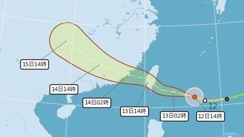 颱風楊柳逼近花蓮 太魯閣封園61山友尚未聯繫上。(圖/翻攝自氣象局官網)