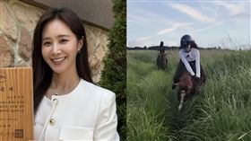 《少女時代》俞利騎馬摔倒。（圖／翻攝自YT권유리）