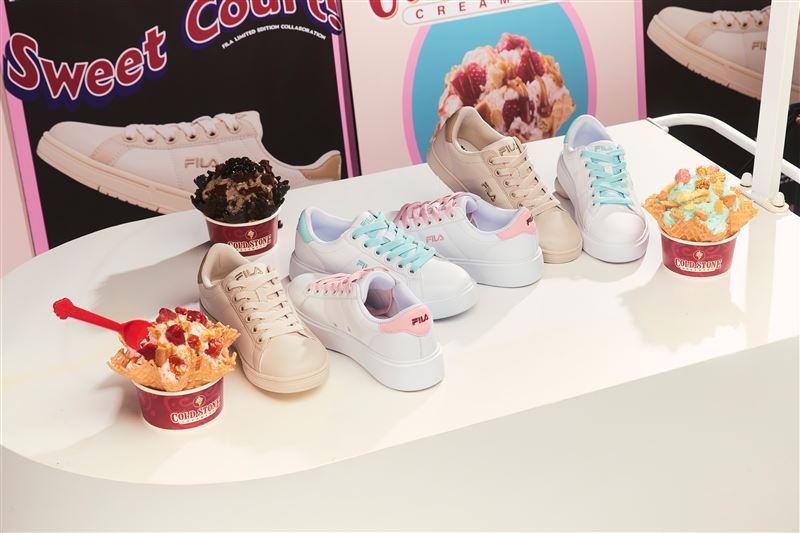 FILA &times; COLD STONE冰淇淋情侶鞋。（圖／品牌業者提供）