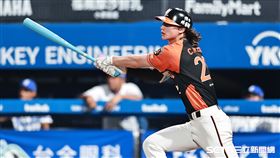 ▲中職36年例行賽，統一獅中外野手林佳緯敲出三壘安打。（圖／記者劉彥池攝影）