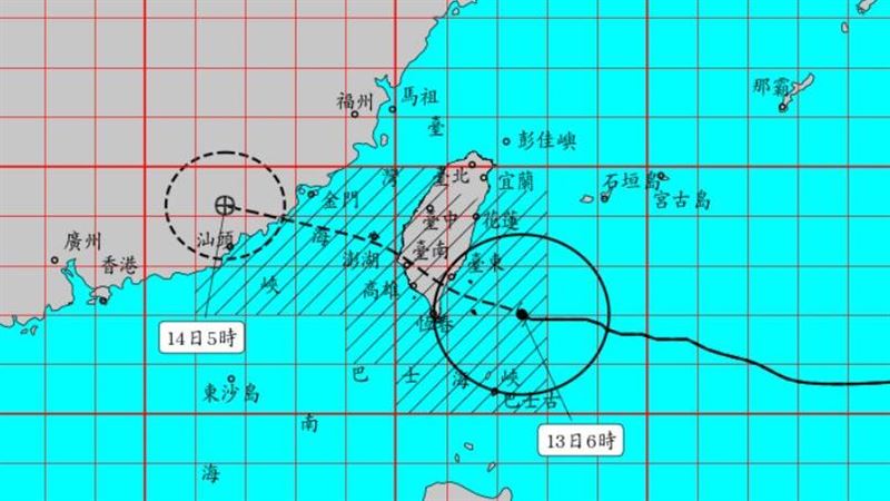 楊柳達顛峰襲台　暴風圈觸陸！估中午登陸