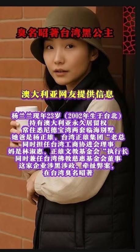 小粉紅造謠是台灣人，矢板明夫認為，楊蘭蘭應該確實是中國權貴的家人。（圖／翻攝自微博）