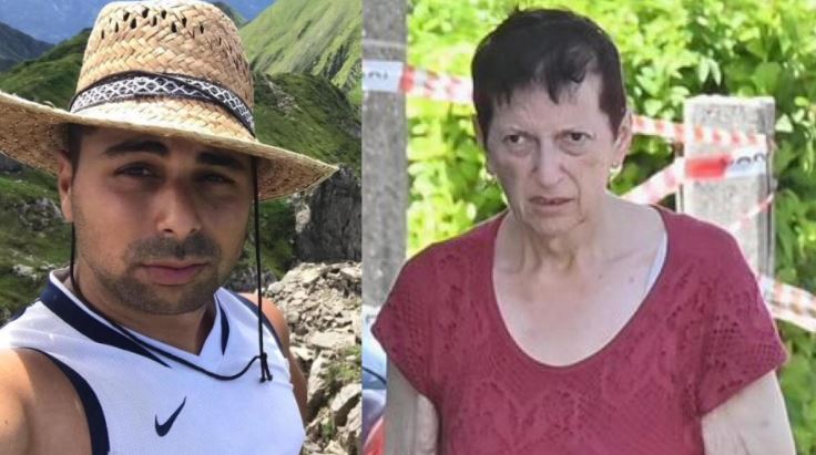 義大利61歲的母親洛雷娜(右)殺35歲的兒子阿萊桑德羅(左)。(圖/翻攝自X)