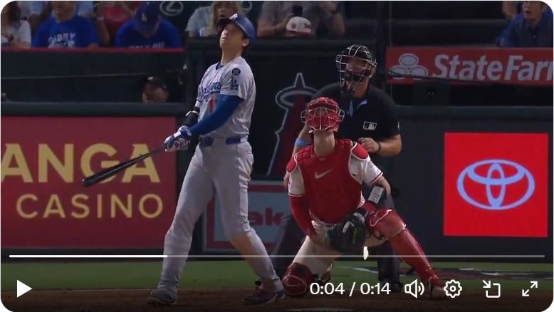 大谷翔平敲出本季第43轟。(圖/翻攝自MLB推特)