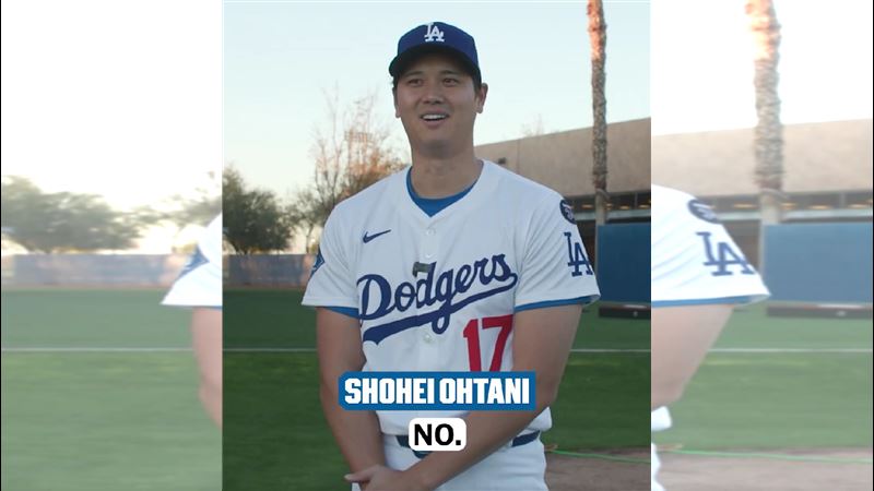 大谷翔平說沒有被電影嚇到。(圖/翻攝自MLB官方X)
