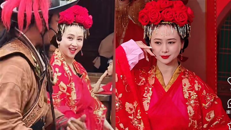 翁虹被目擊在主題樂園跳舞。(圖/翻攝自小紅書)