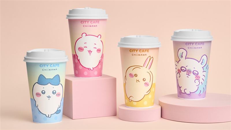 CITY CAFE推出「吉伊卡哇」系列主題杯，包含大杯4款與特大杯4款。（圖／7-ELEVEN提供）
