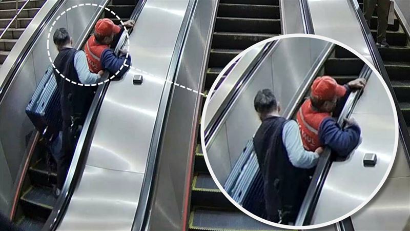 阿公北捷扶梯差點摔倒　他急抓解救身分曝