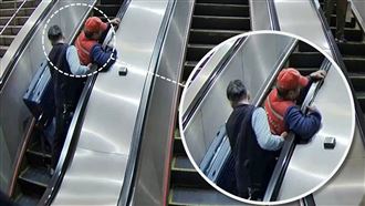 阿公北捷扶梯差點摔倒　他急抓解救身分曝