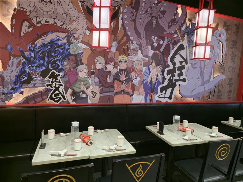 火影忍者主題拉麵店「一樂拉麵」台北城中店。(圖/品牌業者提供)