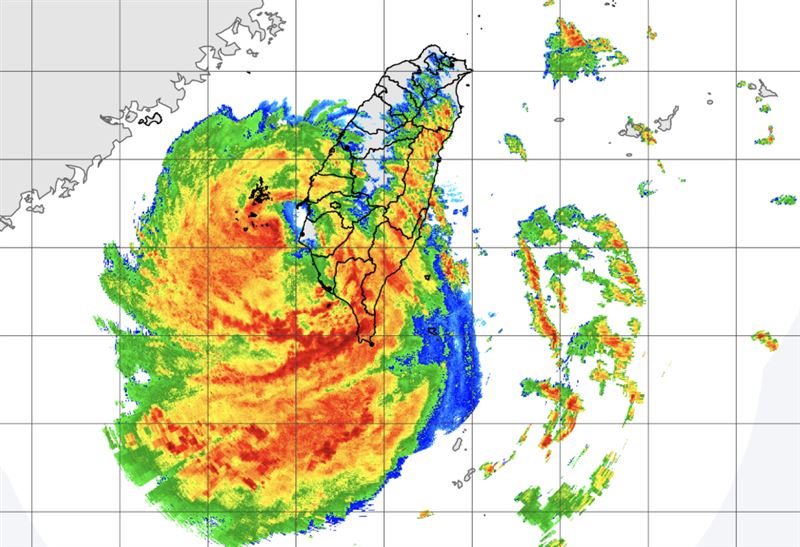 楊柳16：00於台南七股出海。（圖／氣象署）