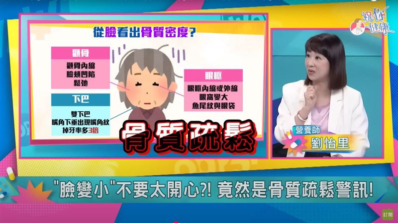 35歲女牙齒容易鬆動而就醫,竟是因高鹽飲食、缺運動,導致提早出現骨鬆問題。(圖/翻攝自健康節目《醫點不誇張》)
