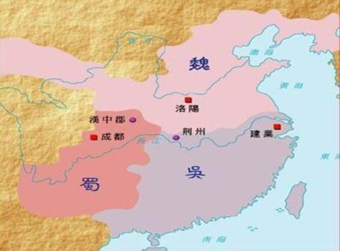 三國時期魏蜀吳領土。(圖/翻攝百度百科)