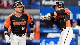 ▲統一獅老將胡金龍、陳鏞基同場開轟。（圖／統一獅提供）