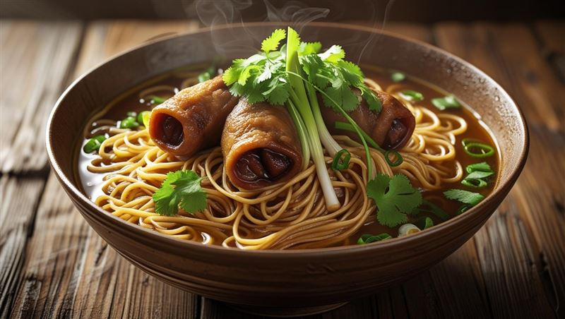 豬腳麵線象徵添壽補運。（圖／Canva製作）