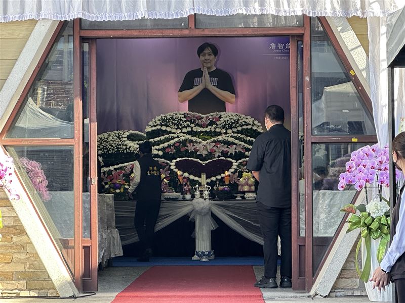 家屬今日替詹智能舉行告別式。（圖／記者林意筑攝）