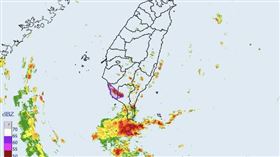 高雄市、屏東縣防大雷雨。（圖／氣象署）