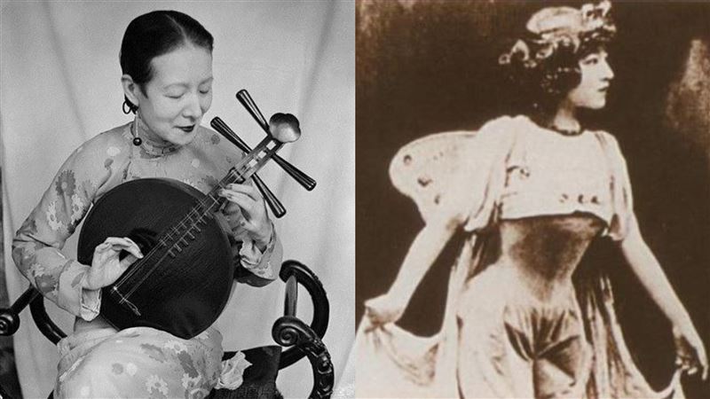 清末第一美人裕容齡有多美？黑白照都難掩麗質；圖右是她年輕時的舞姿。（圖／翻攝自百度百科）
