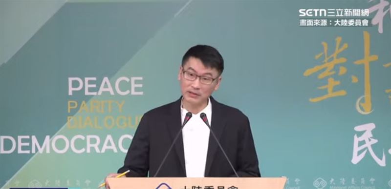 梁文傑說明最新政策。（圖／大陸委員會記者會）