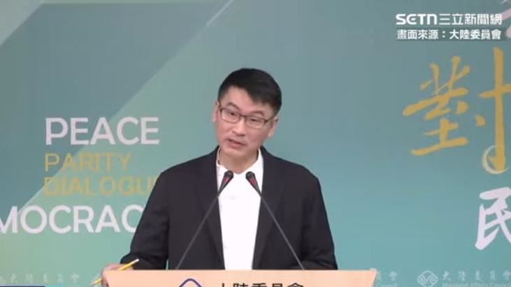 梁文傑在記者會指出，北市府有申請赴中國洽商。（圖／大陸委員會記者會）