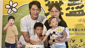 腭裂女孩萁萁將滿4歲，今日與家人一起慶祝生日。（圖／記者蔣季容攝影）