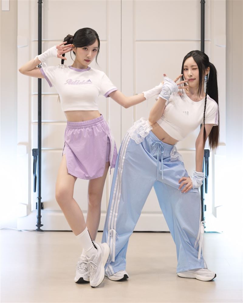 adidas推出舞動系列服飾，搭上「A字穿搭」趨勢，打造女孩們的C位穿搭。（圖／品牌業者提供）